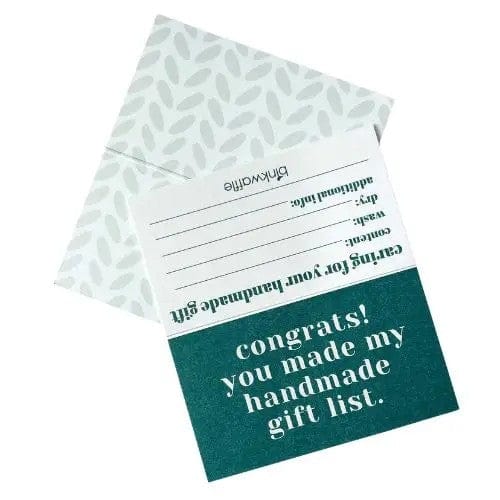 Care Card Set – “Congrats! You Made My Handmade Gift List.”