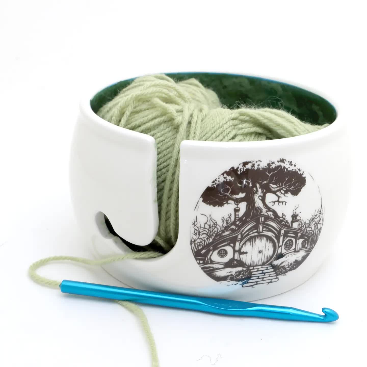 Ceramic Yarn Bowl - Hobbit Hole