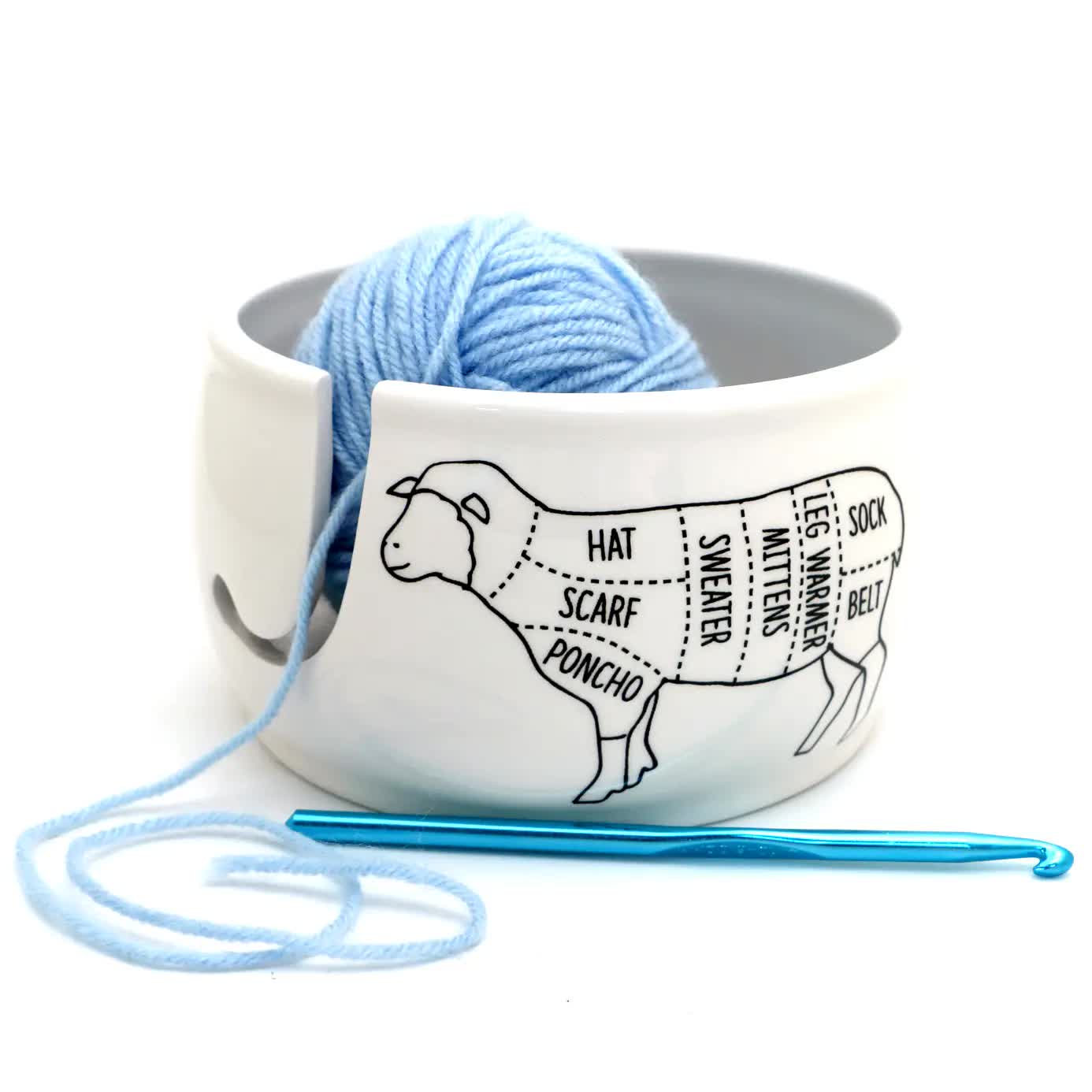 Ceramic Yarn Bowl - Sheep Parts